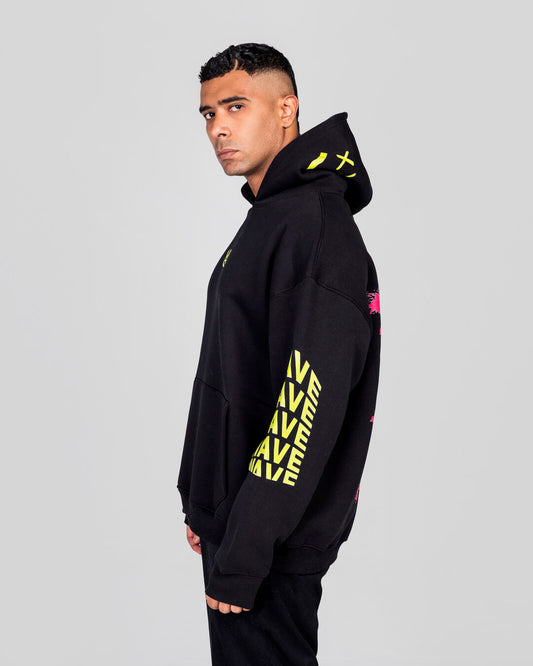 Black Flaring Hoodie