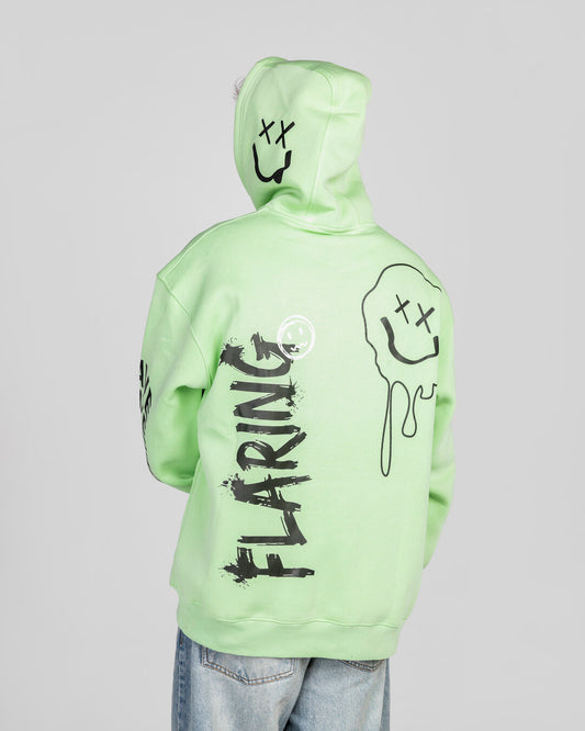 Light Green Flaring Hoodie